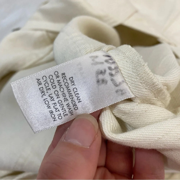 NEW Apiece Apart Caterina Overalls Cream Wide Leg Apron Jumper 8 Cotton Linen - Picture 10 of 13